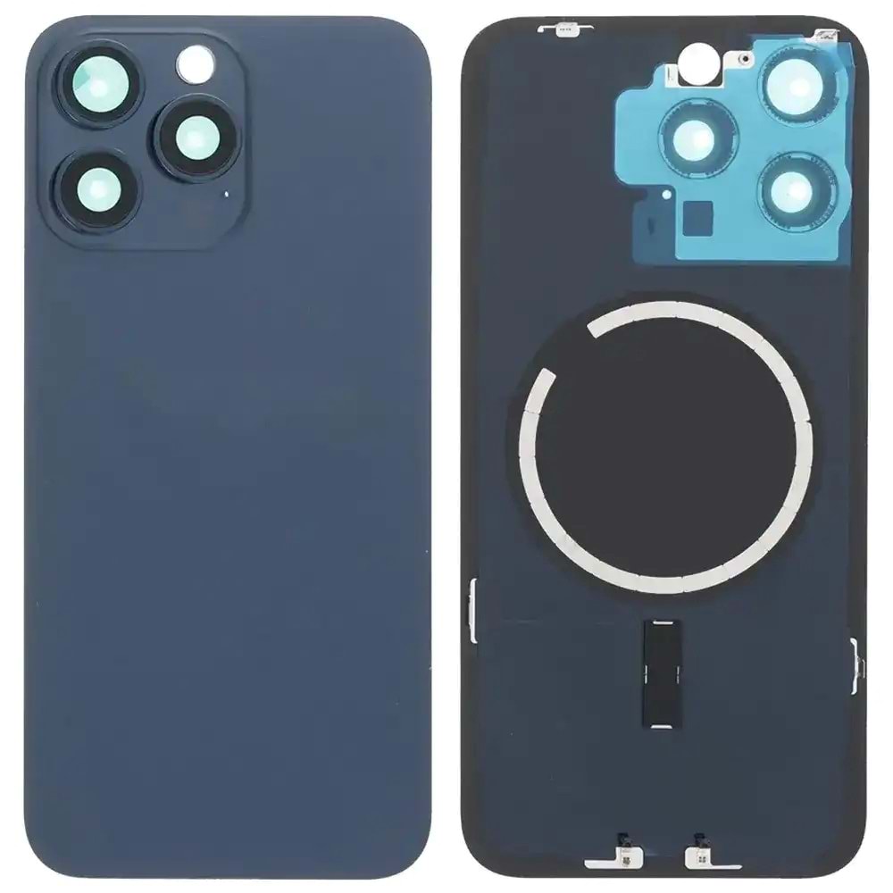 İPHONE 15 PRO MAX ARKA KAPAK MAVİ KAMERA CAMLI