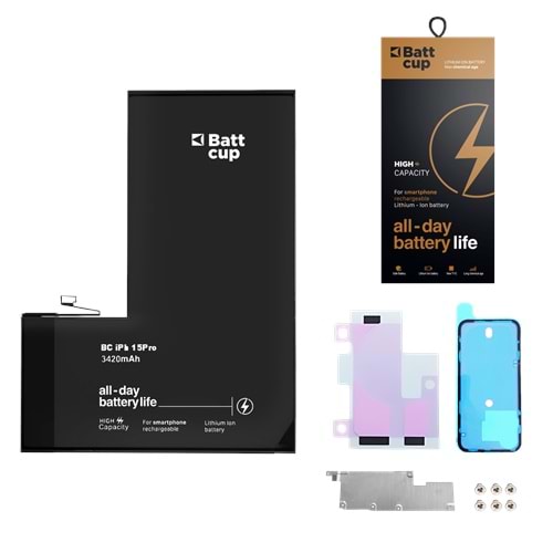 İPHONE 15 PRO BATARYA BATTCUP DİAGNOSABLE PLUS